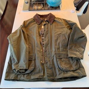 Barbour Bedale A100 Wax Jacket – Olive – Size C46 (Large) – Made in England